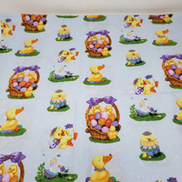 Easter Fun Chicks Eggs Free Spirit Westminster Hallmark Fabric 3.75 Yards HM58