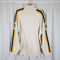 Vintage Green Bay Packers Tundra Canada Knit Turtleneck Sweater Mens XL Cotton