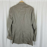 Vintage David Wood Man in Wool Tan Olive Green Sport Coat Blazer Jacket Mens 40