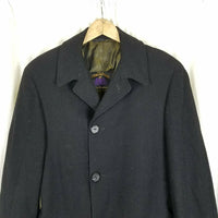 Vintage Sterlingware Coat of Distinction Plaid Peacoat Winter Wool Coat Mens S M