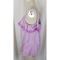 NWT Anthropologie Holding Horses Ruffled Linen One Shoulder Top Pink Womens XL