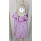 NWT Anthropologie Holding Horses Ruffled Linen One Shoulder Top Pink Womens XL