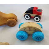 Ikea The Toy Makers Bangor ME Lot of 4 Wood Cars Wooden Toys Colorful Handmade
