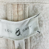 Lou & Grey Shawl Collar Asymmetrical Zip Up Sweatshirt Sweater Jacket Womens L