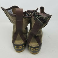 LL Bean Waxed Coated Canvas Duck Boots Maine USA Mens 11 Signature Line New