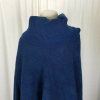 New York Giants NFL Crystal Logo Sweater Knit Poncho Cowl Neck Shawl Cape Hi/Lo