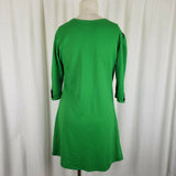 Mod Vintage 60s Twiggy Space Age Fit & Flare Twirl Mini Dress ZigZag Womens M L