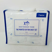 Southern Tide Fish 200 Thread Count Twin Size Sheet Set Flat & Pillowcase ONLY!