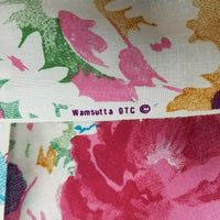 Wamsutta OTC Large Flowers Floral Print Fabric 5+ yards Bright Watercolors Look