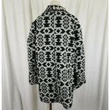 Forever21 Southwestern Woven Wool Kimono Jacket Open Front Swing Womens L Aztec