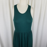 Grecerelle GC Jersey Knit Stretch Fit & Flare Maxi Twirl Tank Dress Womens L