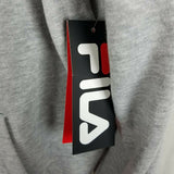 Fila Training Spell Out Logo Full Zip Up Gray Hoodie Sweatshirt Mens M Gray NWT