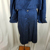 Forecaster Metallic Belted Cape Top All Weather Rain Trench Coat Womens 14 USA