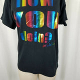 Wendy Williams Show How You Doin? Tee TShirt Rainbow Metallic Pride Womens M USA