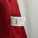 Escalier 100 Jeweled Zip Up Jacket Santana Knit Sweater Jacket Womens L Red Tan