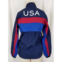 VIntage Nike USA USATF Olympic Track & Field Navy Windbreaker Jacket Womens XS