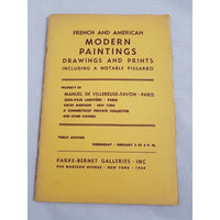 French & American Modern Paintings Drawings Parke-Bernet Auction Catalog Book 54