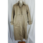 Vintage JG Hook Snap Up Trench Coat Removable Lining Womens 14 USA Tan Khaki