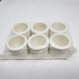 Set 6 Painted White Wood Rustic Farm Table Napkin Rings Holders Country Wedding