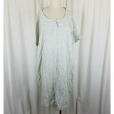 Anavila Pinstriped Linen Tunic Long Blouse Top Womens S Designer Mini Dress