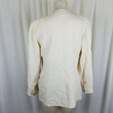 Vintage Rickie Freeman TJ Suits Blazer Double Breasted Tuxedo Jacket Womens 12