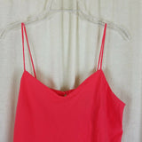 Victoria's Secret Lace Trim Accents Tank Top Cami Camisole Womens M Coral Salmon