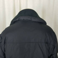 Michael Kors Black Goose Down Jacket Parka Coat Womens L Puffer Knit Collar