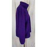 Lands End Funnel Neck Purple Fleece Sweatshirt Sweater Jacket Womens size 10 12