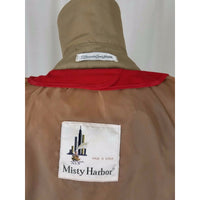 Misty Harbor Cape Top All Weather Cotton Belted Tie Sash Trench Coat Womens 14
