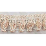 Chenille Tassel Fringe Sewing Trim Notions 2 inches wide x 4+ yards Pink Cream