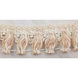 Chenille Tassel Fringe Sewing Trim Notions 2 inches wide x 4+ yards Pink Cream