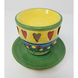 Debbie Mumm TEACUP TART WARMERS Thoughts of Home 8706 Hearts Flowers Candles