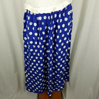 The Avenue Ribbed Knit Top Polka Dot Skirt Cotton Dress Womens 14 16 Vintage 80s