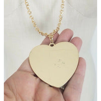 Gold I Love You Heart Pendant Multiple Languages Rope Chain Medallion NECKLACE
