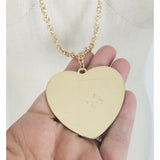 Gold I Love You Heart Pendant Multiple Languages Rope Chain Medallion NECKLACE