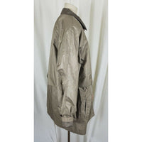 Ms. Cambridge Metallic All Weather Trench Coat Womens M Cinch Waist Cape Top Tan