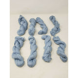 Fleece Artist Hand Dyed Spun Yarn 1 oz Skeins Hanks Soft Wool Lot 8 Light Blue