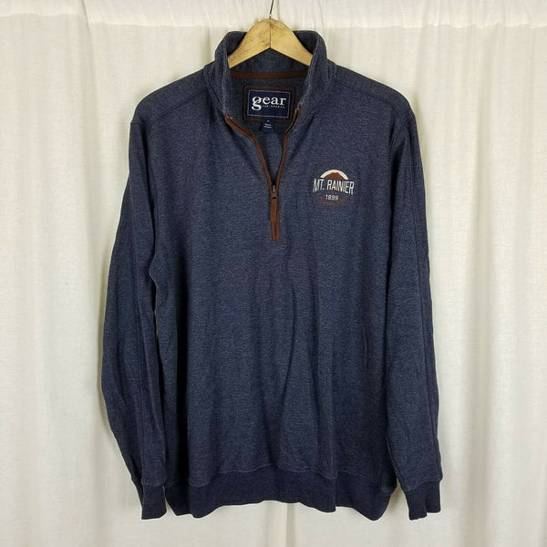 Mt Rainier Gear 1/4 Zip Pullover Shirt Sweater Jacket Mens XL Sweatshirt Henley