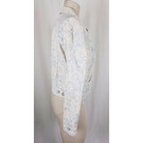 LRL Ralph Lauren Jeans Blue Floral French Toile Denim Jean Jacket Zip Womens M