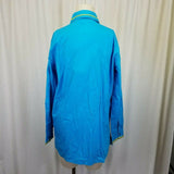 Spirit by Sandy Starkman Long Sleeve Button Shirt Artsy Embellished Womens S QVC