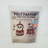 Vintage Felt Needlecraft Ala Mode Mr & Mrs Claus Wall Hanging Santa Cut & Sew