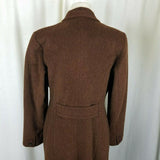 Alpaca Collection Brown Mohair Wool Peacoat Dress Coat Womens 42 S M England