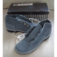 Mid Century Sears Blue Suede Chukka Moccasin Boots Womens 5.5 B The Shoe Place