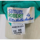 Samuel Roberts Peter Hatsi Androu Green Vegan Suede Brushed Dress Womens 10 USA