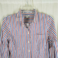 J.Crew Stretch Long Sleeve Pinstriped Stipe Button Down Up Shirt Top Womens S