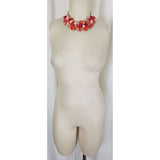 Resin Statement Dangle Charm Bib Cluster Chunky BEADED NECKLACE Faceted Jewels