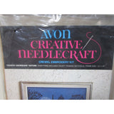 Avon Crewel Creative Needlecraft Embroidery Kit Country Snowscape Needlepoint