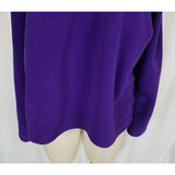 Lands End Funnel Neck Purple Fleece Sweatshirt Sweater Jacket Womens size 10 12