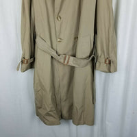 Stanley Blacker Insulated Double Breasted Belted Trench Coat Mens 44L Wool Lined