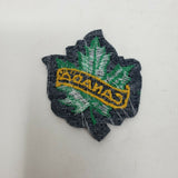 Vintage Canada Sew-on Patch Travel Souvenir Maple Leaf Green & Gold